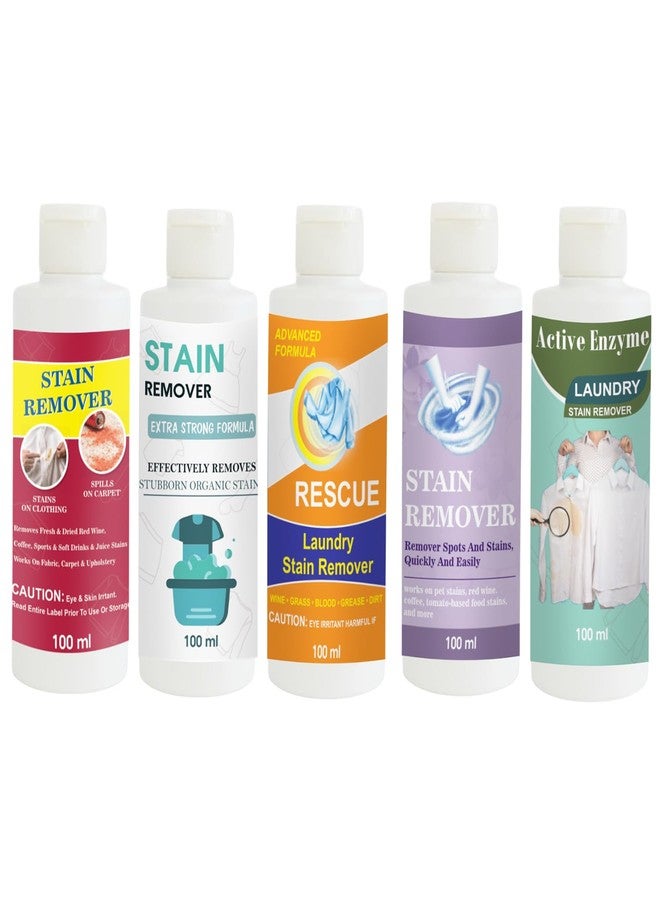 TOOVUS Stain Remover Combo Pack of Red, Doll, Orange, Purple and Pista Stain Remover | Multi-Surface Cleaning Solution for Clothes, Fabrics, Upholstery (100 g Each) - Image 1